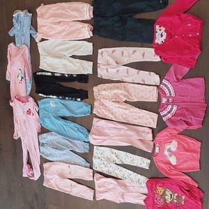 4T toddler girl cloth,sweaters,pants,pajamas,total 19 pieces